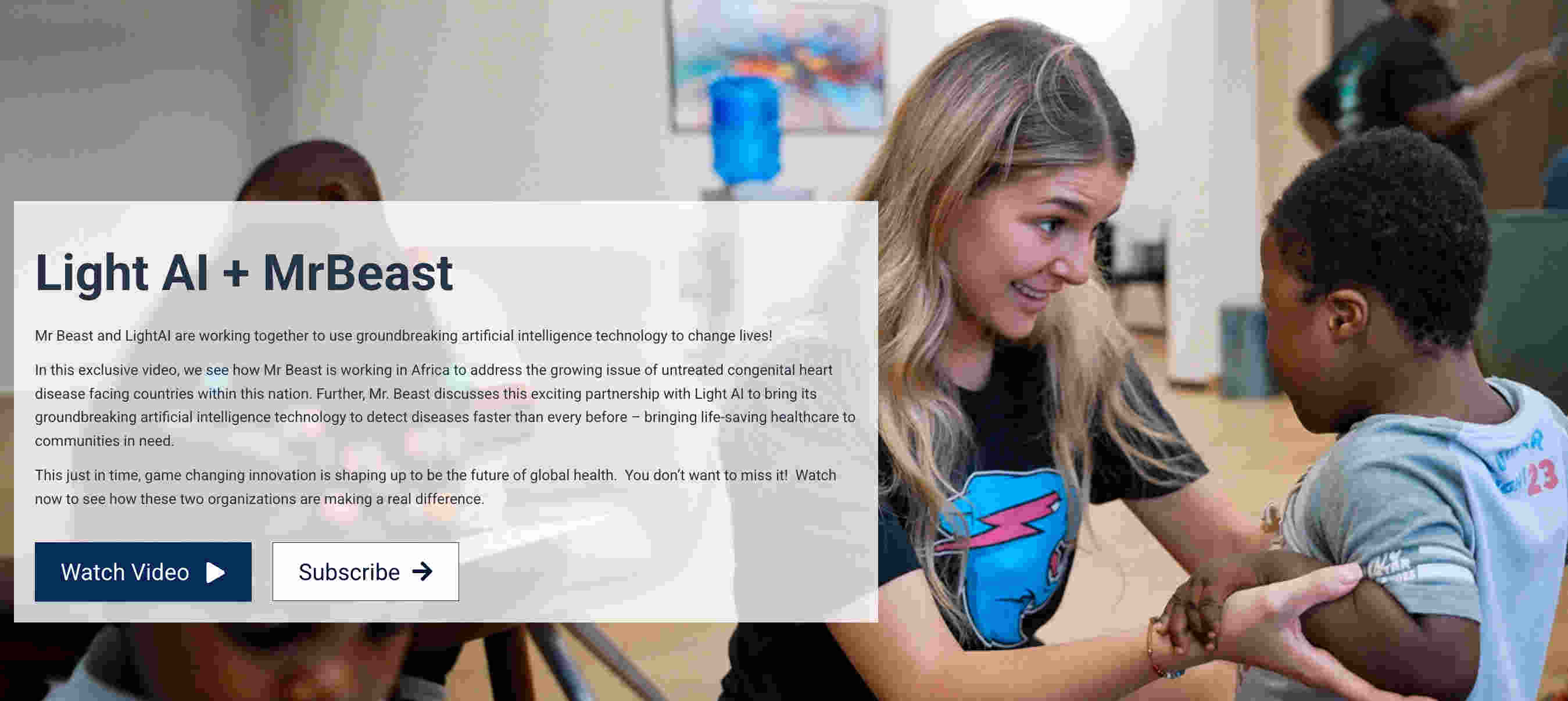 Light AI and MrBeast Partner to Combat Strep A in Africa