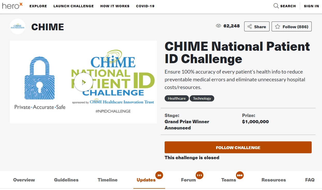 Lawsuit Brought Against CHIME for their $1 Million Patient ID Challenge