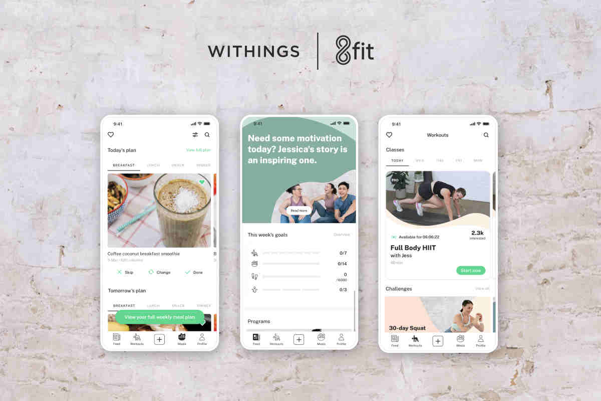 Withings grabs health and fitness app 8fit to dig deeper into consumer-centric tech