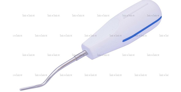 Contra Angled 3 mm Blue Dental Luxation Elevators Surgical Tooth Extractor