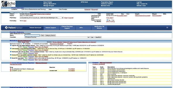 EchoVantage E-Prescribing