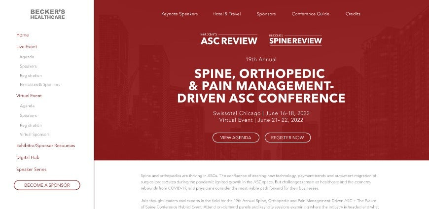 19th Annual Spine, Ortho & ASC Conference