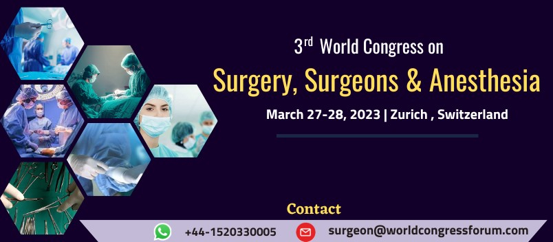 3rd World Congress on Surgery, Surgeons & Anesthesia
