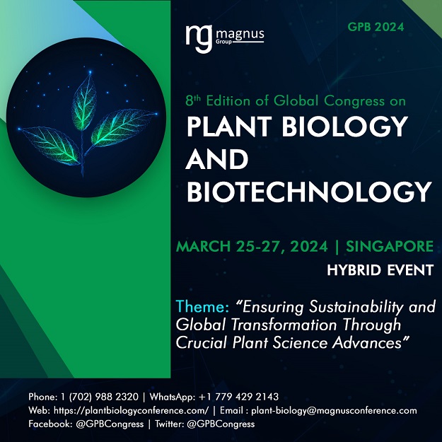 8th Edition of Global Congress on Plant Biology and Biotechnology (GPB 2024)