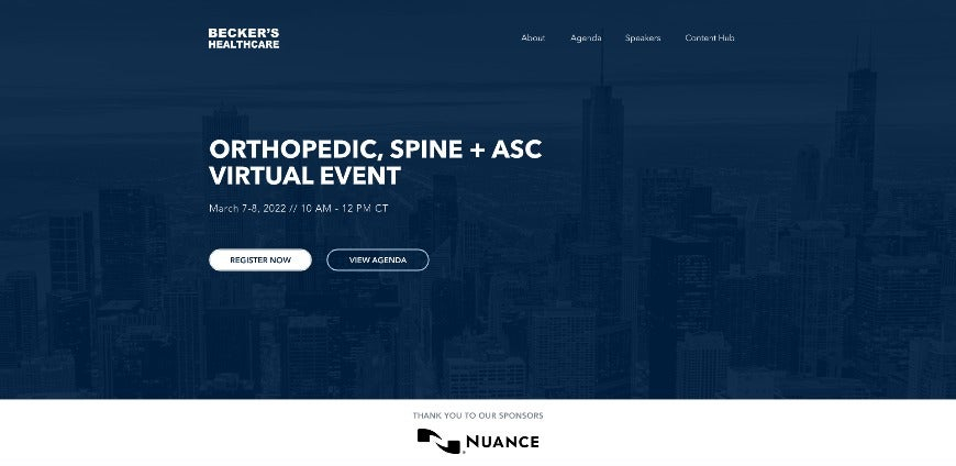 Orthopedic, Spine + ASC Virtual Event 2022