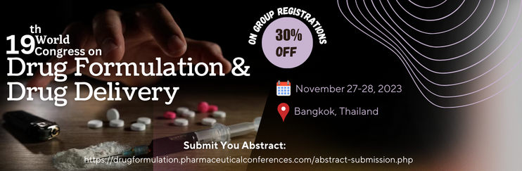 19th World Congress on Drug Formulation & Drug Delivery 2023