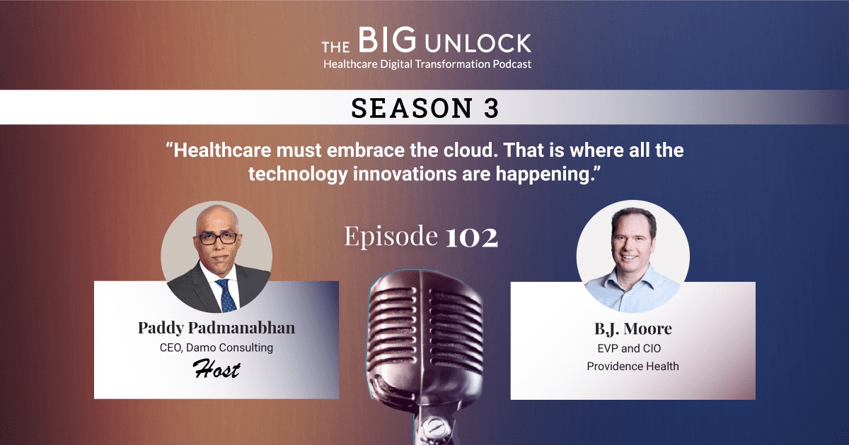 Healthcare must embrace the cloud. That is where all the technology innovations are happening