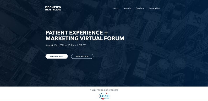 Becker's Healthcare Patient Experience + Marketing Virtual Forum
