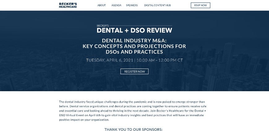 April Dental + DSO Virtual Event