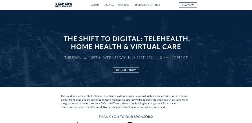 The Shift to Digital: Telehealth, Home Health, Virtual Care (Virtual Event)